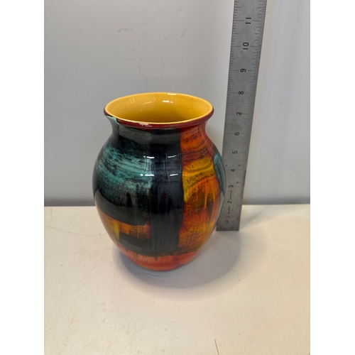 78 - Multicolor ceramic vase by Poole Pottery, 6-inch height.