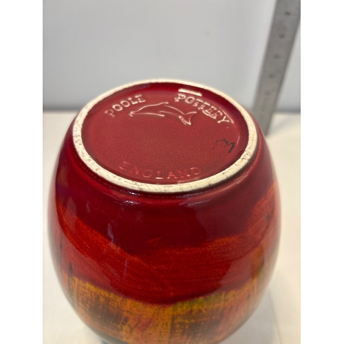 78 - Multicolor ceramic vase by Poole Pottery, 6-inch height.