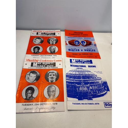 88 - Signed boxing programs from 1979 events.