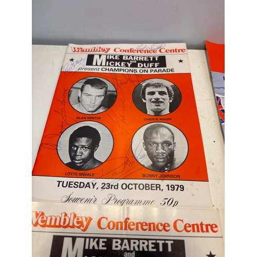 88 - Signed boxing programs from 1979 events.
