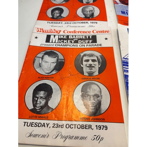 88 - Signed boxing programs from 1979 events.