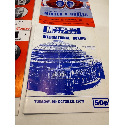 88 - Signed boxing programs from 1979 events.