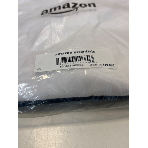 93 - Amazon Essentials white shirt in size 4X, new in package x2