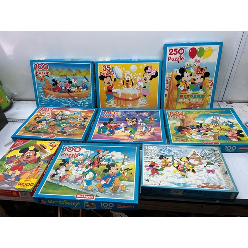 26 - Collection of 9x Vintage Walt Disney Children’s Jigsaw Puzzles – Waddingtons, Falcon & Clementoni