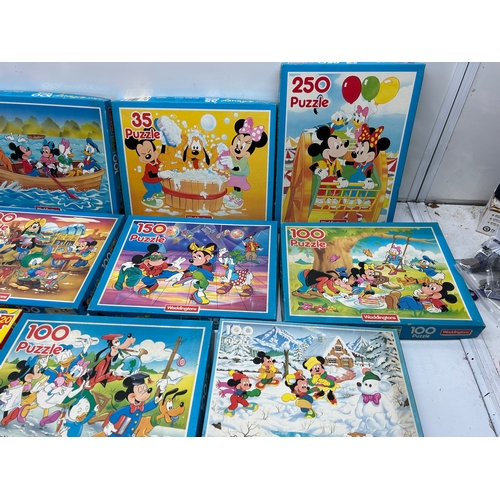 26 - Collection of 9x Vintage Walt Disney Children’s Jigsaw Puzzles – Waddingtons, Falcon & Clementoni