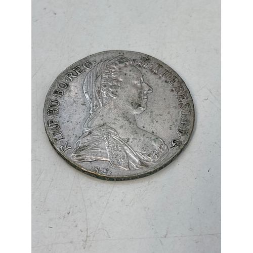102 - 1780 Maria Theresa silver thaler coin, Austrian origin 27.9 grams