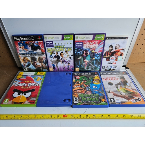 56 - Collection of empty game cases.