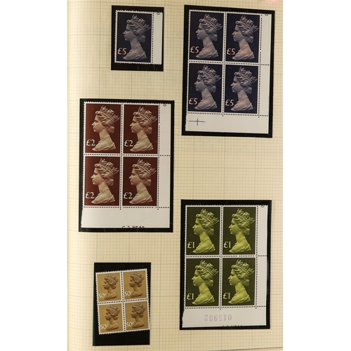 626 - GB.ELIZABETH II 1952-90 collection in nine albums, the pre-decimal issues incl. many as blocks of fo... 