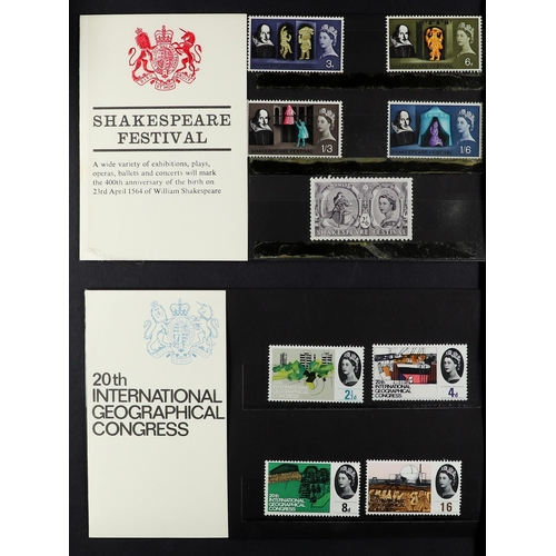 633 - GB.ELIZABETH II 1964-70 PRESENTATION PACKS run incl. FRB etc. (36 packs)