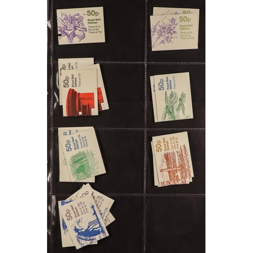 645 - GB.ELIZABETH II 1980'S - 90S BOOKLET COLLECTION in album. Approximately 275 folded and barcode bookl... 