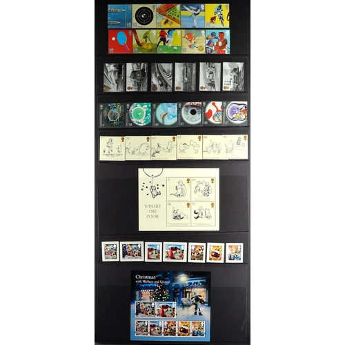 654 - GB.ELIZABETH II 2008 - 2010 COMMEMORATIVE STAMP SETS and miniature sheets on stockcards. Face value ... 