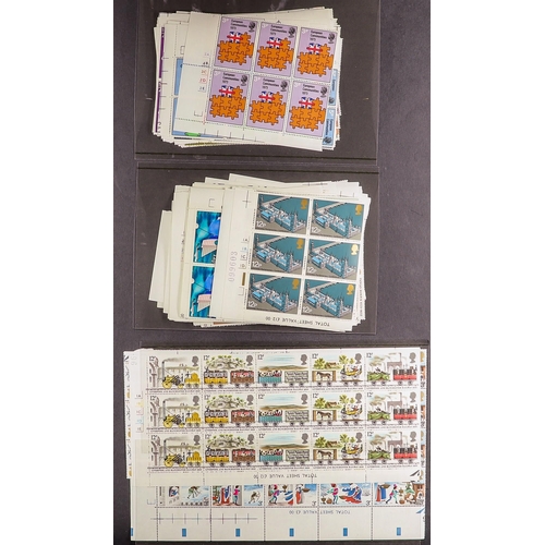 670 - GB.ELIZABETH II CYLINDER BLOCKS OF SIX 1971 - 1981. A near complete collection with only the 'Britis... 