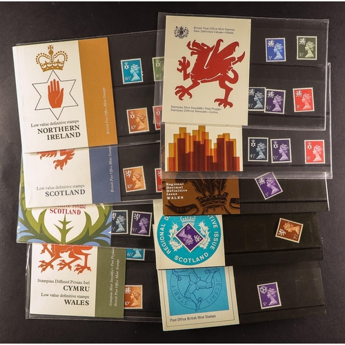 677 - GB.ELIZABETH II DEFINITIVE PRESENTATION PACKS Includes some Regionals, light duplication. Face value... 