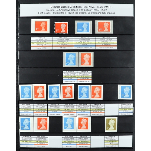 687 - GB.ELIZABETH II MACHIN ISSUES SPECIALISED COLLECTION 1967-2020 in two stockbooks, all identified and... 