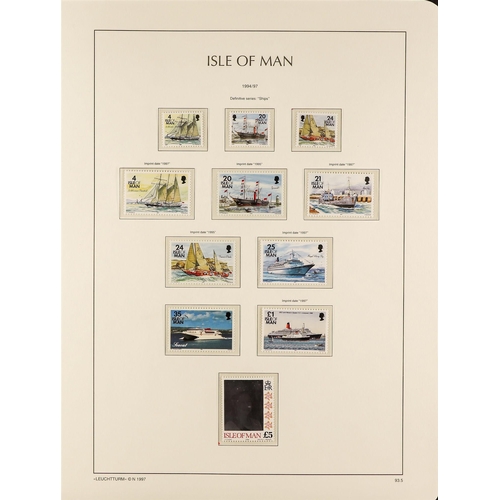 718 - GB.ISLANDS CHANNEL ISLANDS & ISLE OF MAN never hinged mint collection in three Lighthouse hingeless ... 