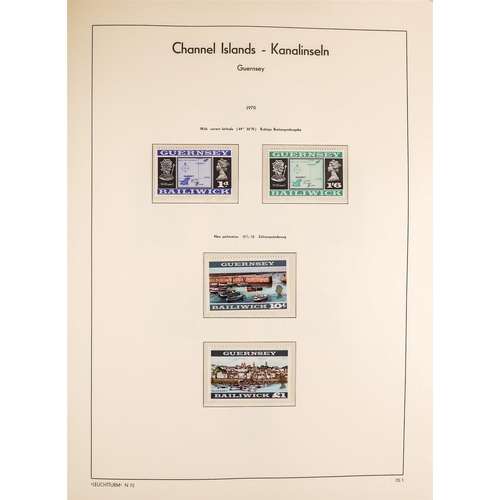 718 - GB.ISLANDS CHANNEL ISLANDS & ISLE OF MAN never hinged mint collection in three Lighthouse hingeless ... 