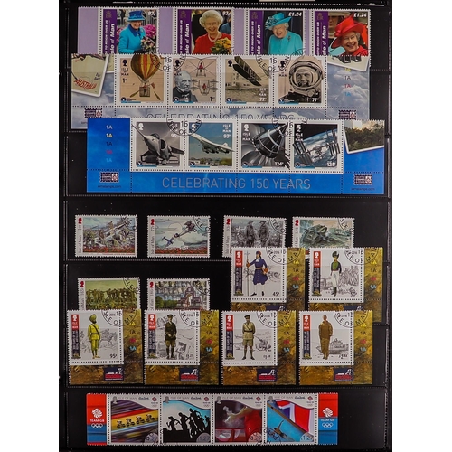 721 - GB.ISLANDS ISLE OF MAN 1985 - 2020 CTO standard commemorative collection in album. Colourful and att... 