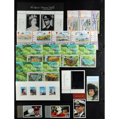 728 - GB.ISLANDS JERSEY 1943 - 2016 A near complete collection of basic commemorative sets and definitives... 