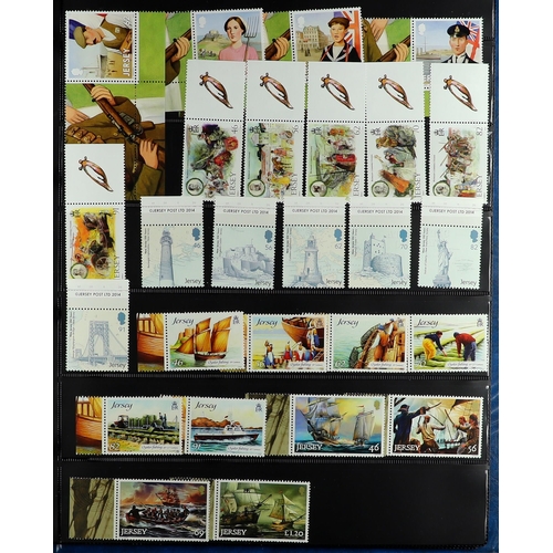 728 - GB.ISLANDS JERSEY 1943 - 2016 A near complete collection of basic commemorative sets and definitives... 