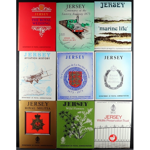 731 - GB.ISLANDS JERSEY PRESENTATION PACKS 1971 - 1983. Beginning with the 1971 definitive pack and ending... 