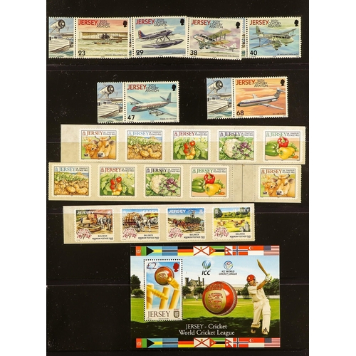 732 - GB.ISLANDS JERSEY to 2010 never hinged mint incl. self adhesives, many miniature sheets, sheetlets, ... 