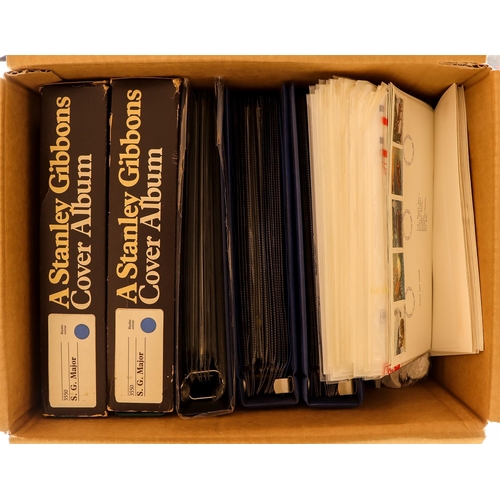 733 - GB.FIRST DAY COVERS 1952's-2003 in 19 albums and loose in three boxes, mixed hand and typed addresse... 