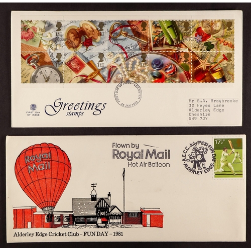 736 - GB.FIRST DAY COVERS 1960's - 90's WHICH INCLUDES MILITARY COVERS AND EXHIBITION CARDS. A small lot o... 