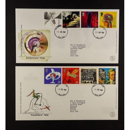 746 - GB.FIRST DAY COVERS 1999-2001 WINDSOR CASTLE CDS'S a collection in an album of all different FDC's w... 