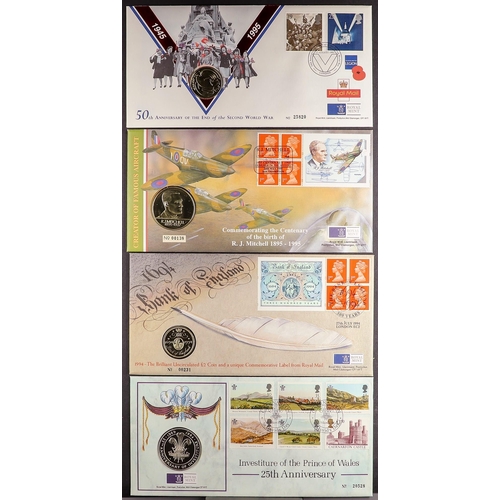 747 - GB.FIRST DAY COVERS 3ROYAL MINT COIN COVERS 1994-98 two of each, for 12 different sets, coins to £5 ... 