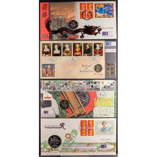 747 - GB.FIRST DAY COVERS 3ROYAL MINT COIN COVERS 1994-98 two of each, for 12 different sets, coins to £5 ... 