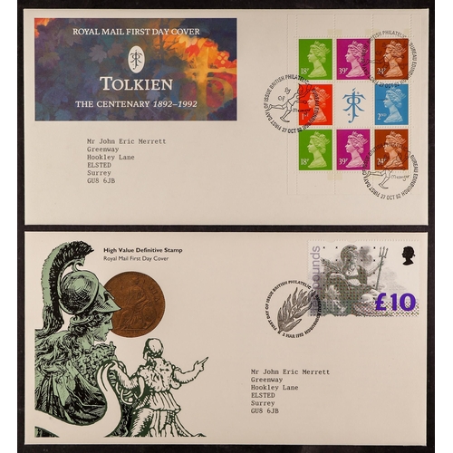 751 - GB.FIRST DAY COVERS COLLECTION IN 12 LARGE ALBUMS all but one are Royal Mail, with largely Bureau ty... 