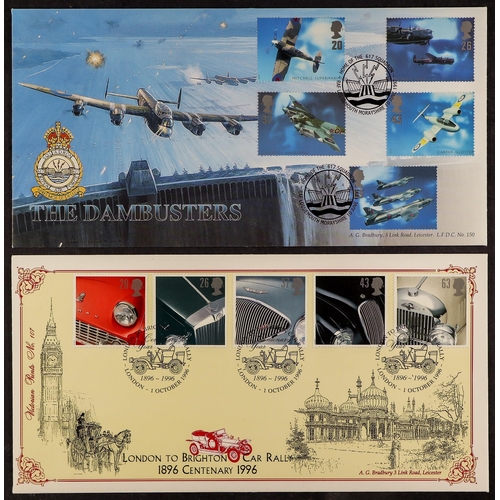 751 - GB.FIRST DAY COVERS COLLECTION IN 12 LARGE ALBUMS all but one are Royal Mail, with largely Bureau ty... 