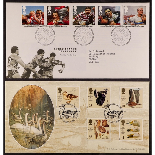 751 - GB.FIRST DAY COVERS COLLECTION IN 12 LARGE ALBUMS all but one are Royal Mail, with largely Bureau ty... 