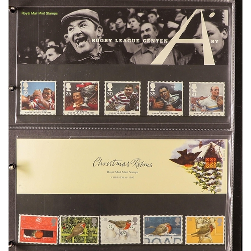 695 - GB.ELIZABETH II PRESENTATION PACKS 1980-2000 From Birds (PP97) to Life and Earth (PP275). Face value... 