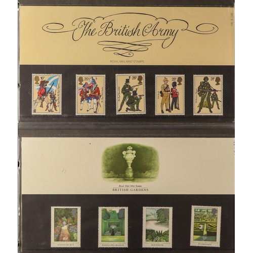 695 - GB.ELIZABETH II PRESENTATION PACKS 1980-2000 From Birds (PP97) to Life and Earth (PP275). Face value... 