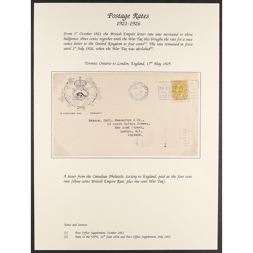 CANADA 1925 (May) attractive Canadian Philatelic Society printed envelope to London, bearing 4c Admi