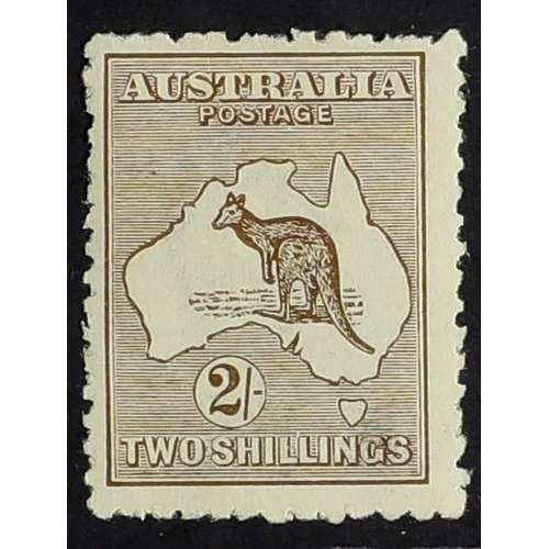 100 - AUSTRALIA 1915-27 2d brown Kangaroo, SG 41, fine mint and showing usual 