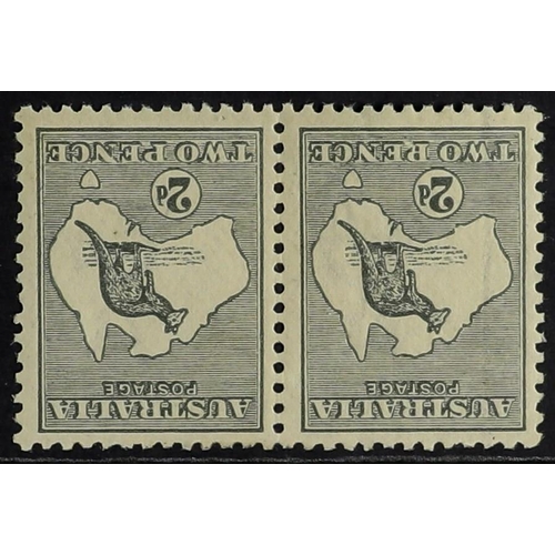 101 - AUSTRALIA 1915-27 2d grey Kangaroo, watermark inverted, SG 35bw, fine mint horizontal pair. Cat. £19... 