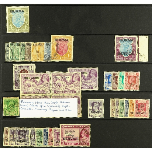 11 - COLLECTIONS & ACCUMULATIONS BRITISH COMMONWEALTH WITH MUCH GB AND INDIA OVERPRINTS - THE IAN STENHOU... 