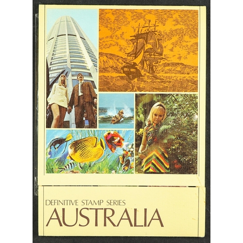 134 - AUSTRALIA PRESENTATION PACKS a range in a carton, incl. the scarce 1966-73 Definitive set (cat. $375... 