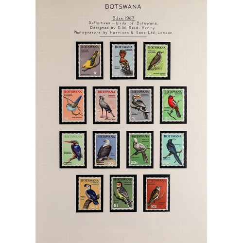 152 - BOTSWANA 1966-83 never hinged mint collection in an album, virtually complete. S.T.C. £430+. (Qty)