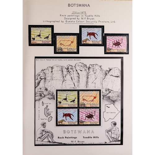 152 - BOTSWANA 1966-83 never hinged mint collection in an album, virtually complete. S.T.C. £430+. (Qty)