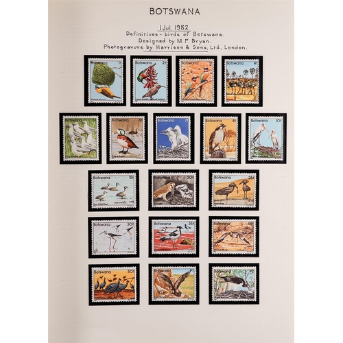 152 - BOTSWANA 1966-83 never hinged mint collection in an album, virtually complete. S.T.C. £430+. (Qty)