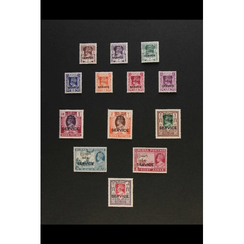 175 - BURMA 1937-1949 MINT COLLECTION inc 1937 opts to 8a, 1938-40 to 1r inc 3a, 1947 opts set, OFFICIALS ... 