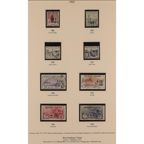 197 - FRANCE 1871-1938 VALUABLE USED COLLECTION attractively written up in an album, largely complete incl... 