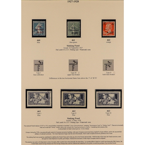 197 - FRANCE 1871-1938 VALUABLE USED COLLECTION attractively written up in an album, largely complete incl... 