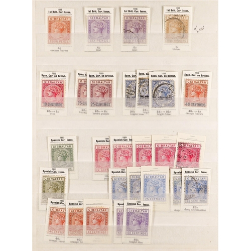 201 - GIBRALTAR 1886-1960's MINT AND USED COLLECTION incl. 1886 overprints set used, 1886-87 6d mint and u... 