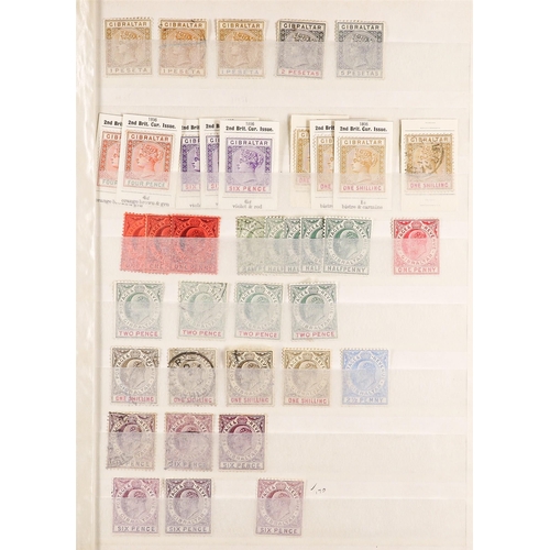 201 - GIBRALTAR 1886-1960's MINT AND USED COLLECTION incl. 1886 overprints set used, 1886-87 6d mint and u... 