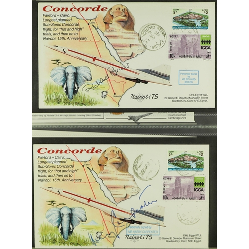 35 - COLLECTIONS & ACCUMULATIONS CONCORDE SIGNED COVERS COLLECTION 1969-2000's in two albums, incl. sever... 