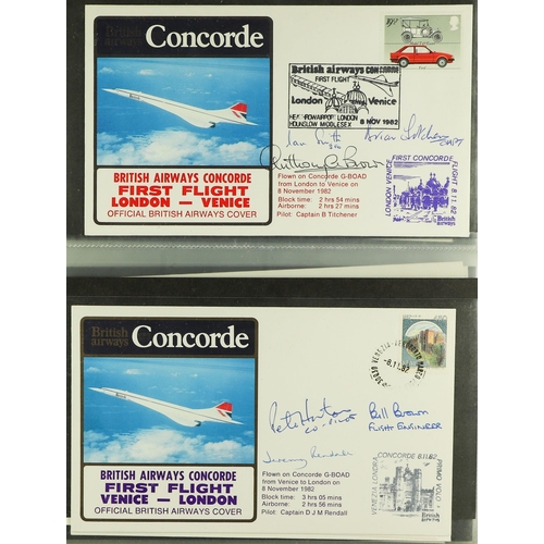 35 - COLLECTIONS & ACCUMULATIONS CONCORDE SIGNED COVERS COLLECTION 1969-2000's in two albums, incl. sever... 